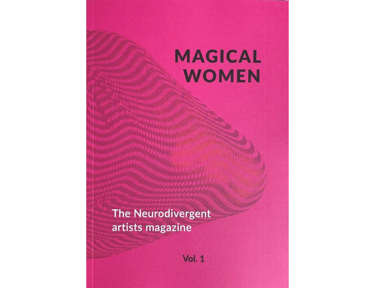 Magical Women Bright pink book cover with grey wave form.