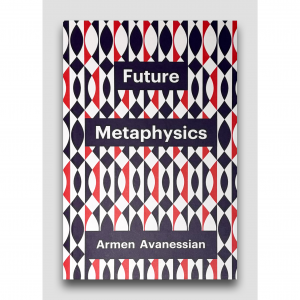 Geometric pattern in columns with boxes in front with the title and author name.