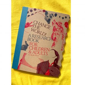 change the world front cover with two colour riso print of figures