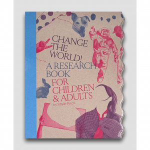 change the world front cover with two colour riso print of figures